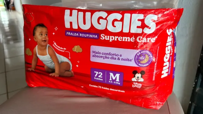 Fraldas Huggies Supreme Care NOVA!!!