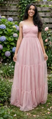 Vestido Longo Rosa Claro - Rose - Rosa Bebê 