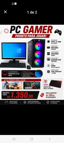 Computador Game, I5 Sétima geração