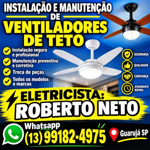 Ventilador de teto Instalação e Manutenção
