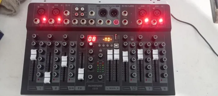 MESA DE SOM MOREFAND CS-8 - 8 CANAIS | NOVA