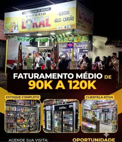 DISTRIBUIDORA DE BEBIDAS Excelente Faturamento!! 90k a 120k Mensal