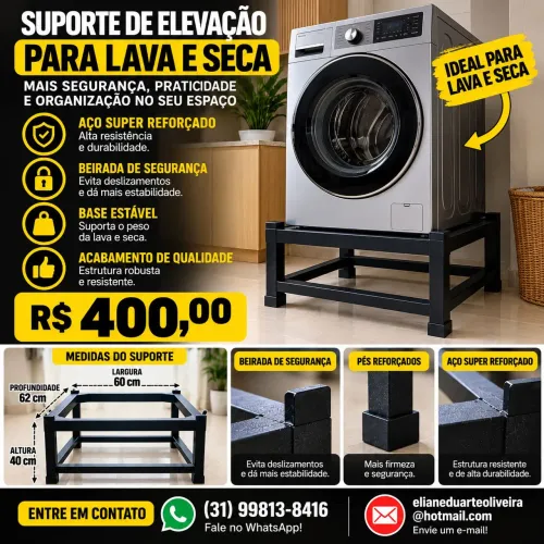 VENDO SUPORTE DE ELEVAÇÃO PARA LAVA E SECA - R$ 400,00