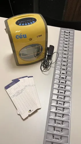 Relógio de ponto ceu c900 + porta cartão