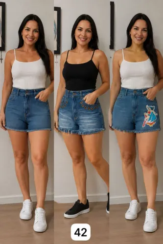Lote de shorts jeans em excelente estado