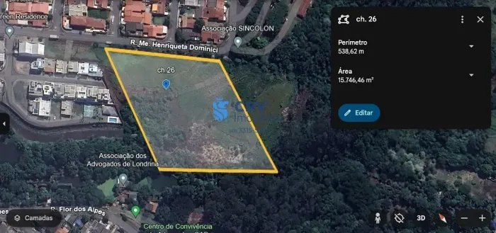 Terreno à venda, 15750 m² por R$ 5.000.000,00 - Monte Belo - Londrina/PR