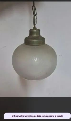 Lustre luminária antiga belíssima peça