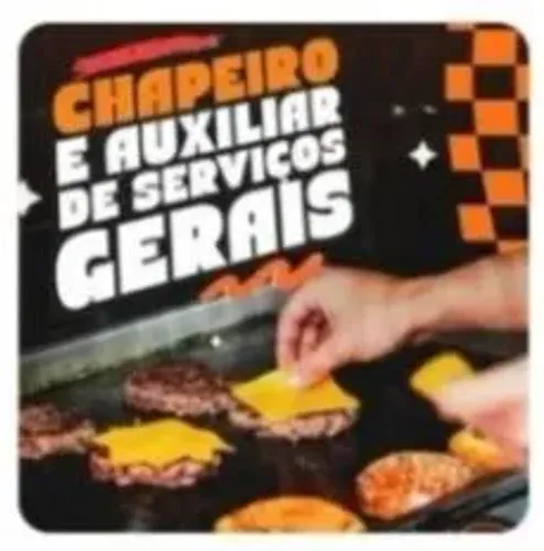 Vaga de chapeiro,  suqueiro e atendente 