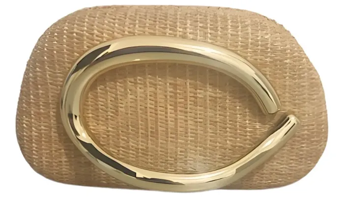 Bolsa Palha c/ Dourado - 160,00