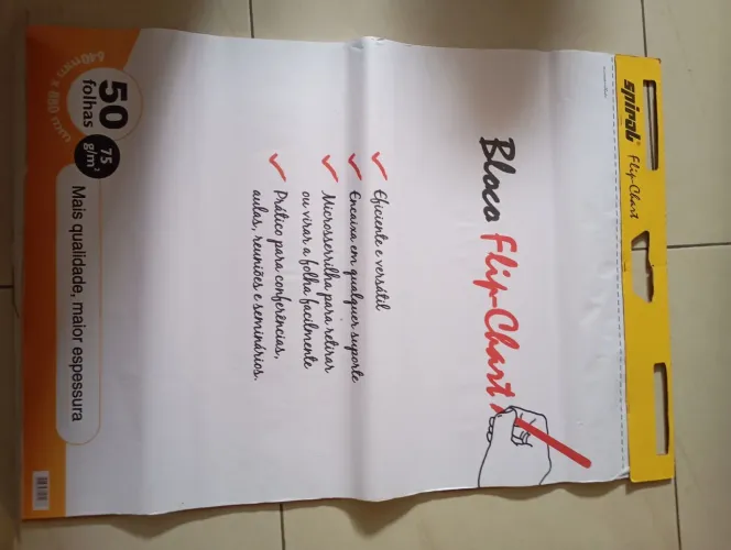 Kit 4 Blocos Flip Chart Spiral 64x88cm 75g Premium 50 Folhas