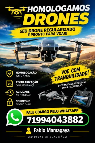 Homologação de drones R$ 50