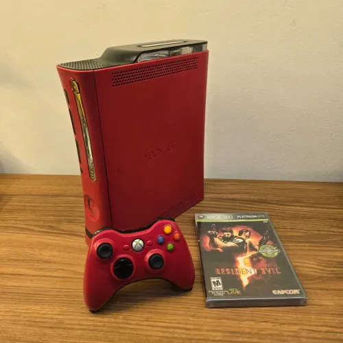 XBOX 360 FAT RESIDENT EVIL + JOGO LACRADO