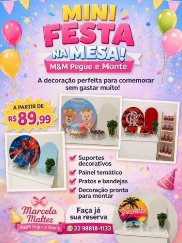 Festa na mesa M&M
