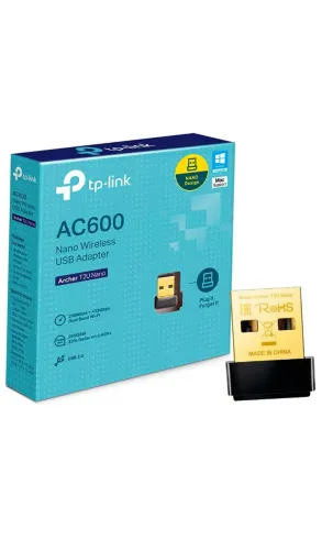 Adaptador USB Wifi Nano Dual Band 2,4/5 GHZ AC 600 Tp-link - Archer T2U Nano-Loja Fs