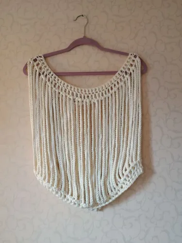 Colete Artesanal Doisélles Off White - Tamanho Único