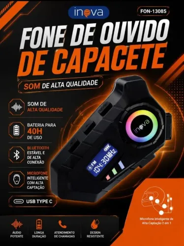 Fone de capacete novidade