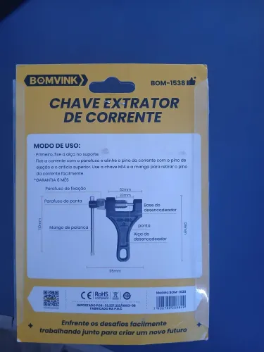 Chave extrator de Corrente com pinos