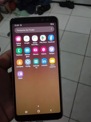 Samsung Galaxy Dourado A8 2018 64 GB funcionando tudo só pegar e usar
