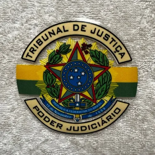 Adesivo Tribunal de Justiça - Poder Judiciário para colagem interno no vidro do carro
