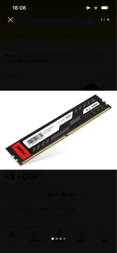Memória RAM 16gb 2x8 ddr4 3200mhz