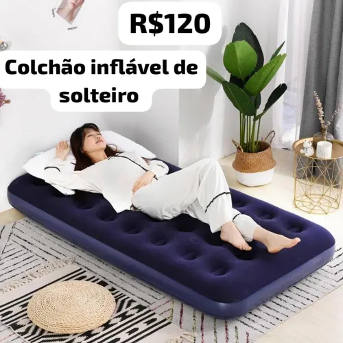 Colchão inflável de solteiro novo lacrado