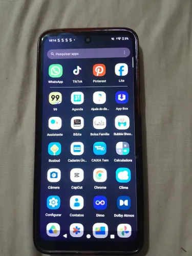 Moto g14 128gb tela trincada funcionando normal 