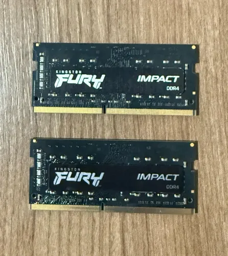 Kit Memória Ram Notebook 16GB 8x8 DDR4 3200 MHz Kingston Fury Impact
