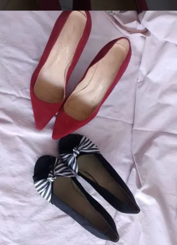 Kit Scarpim Luiza Barcelos vermelho e Scarpim Perfecta preto
