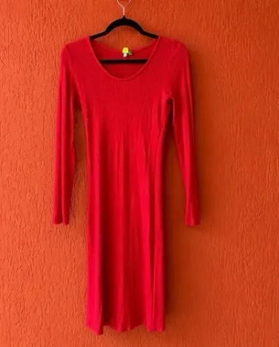 Vestido Farm manga comprida 
