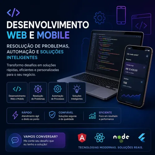 Desenvolvedor Web/Mobile | Automação, Correções e Soluções Inteligentes