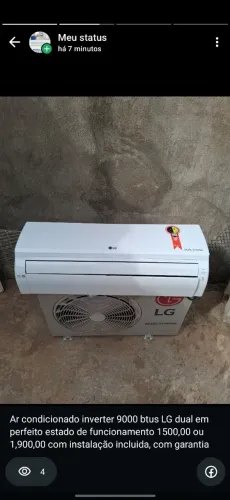 Ar condicionado inverter JG 9000 BTUS