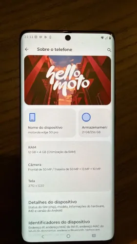 Motorola Edge 50 PRO Preto 256gb