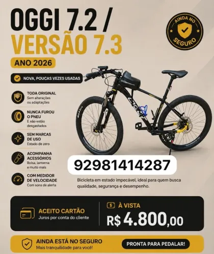 Bicicleta Ohio 7.2/7.3 ano 2026