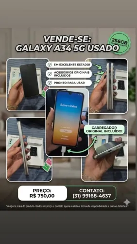 Samsung a34 256gb usado