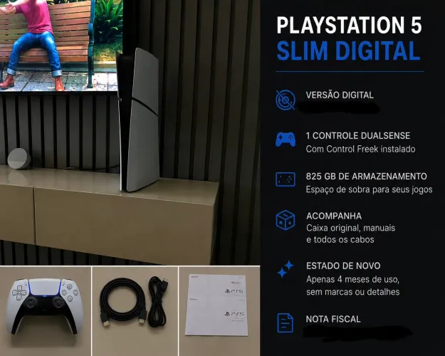 PlayStation 5 Slim Digital 825GB - Estado de Novo