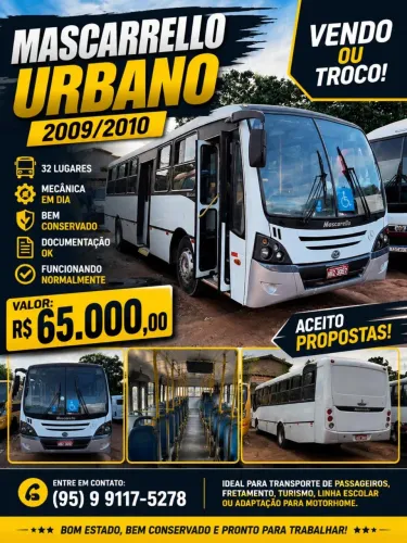 Ônibus Mascarello Urbano 2009/2010 - Bem Conservado | Vendo ou Troco
