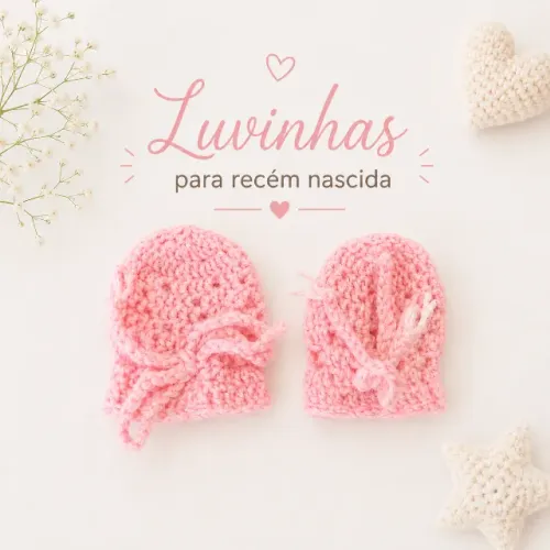 Luvinhas de crochê para recém nascida. Leia a descrição.