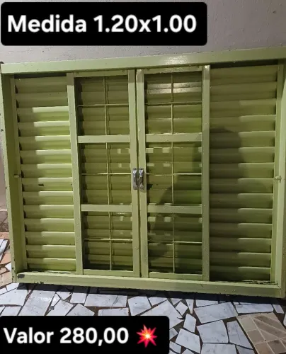 Janela veneziana Medida 1.20x1. 00 <br>Medida1.00 x 1.00 Valor 280,00 ?