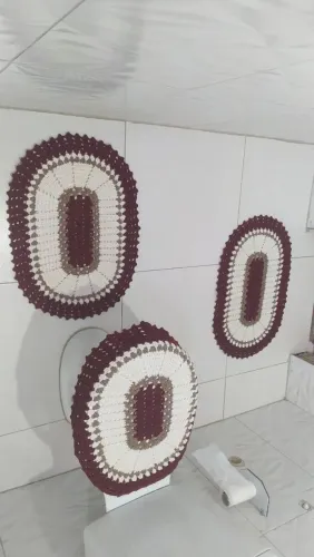 Conjunto de banheiro em crochê