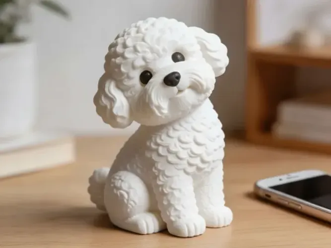 poodle branco decoração