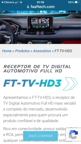 Receptor automotivo Digital Full D3