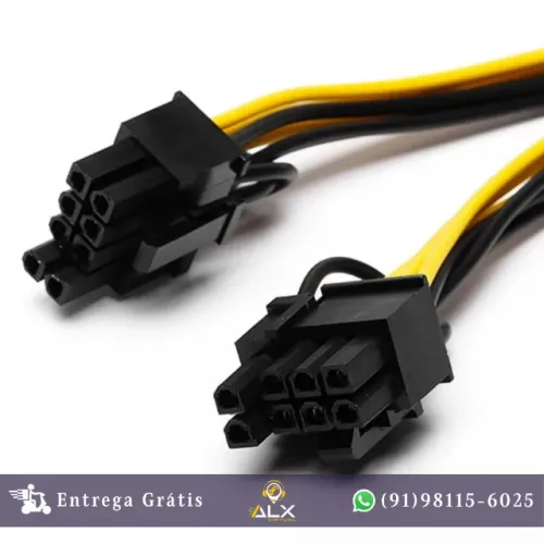 Adaptador Duplicador Placa de Vídeo Pci-8/6p (6+2) Gpu Vga *ENTREGA GRÁTIS*