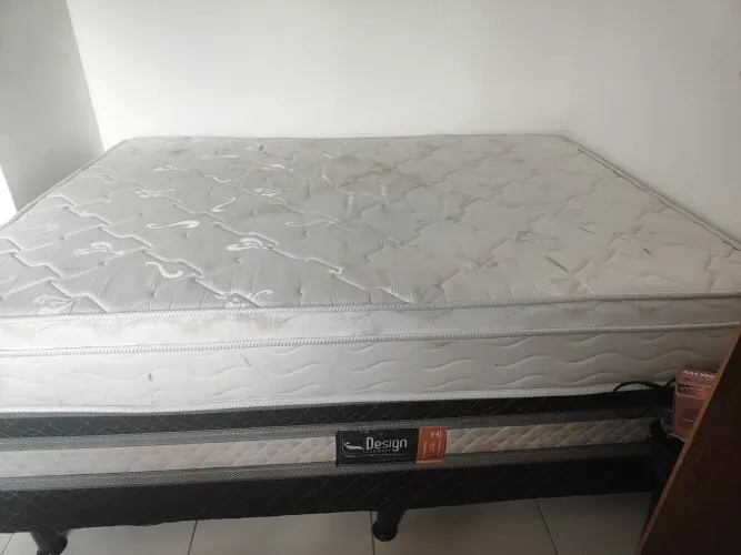 Cama de casal ortopedica com base e colchão