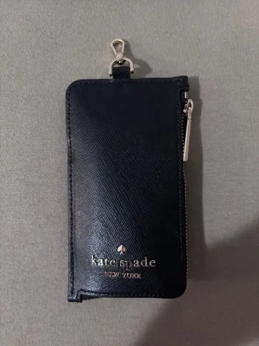 carteira Kate Spade Madison Cardcase Lanyard in Black kc573