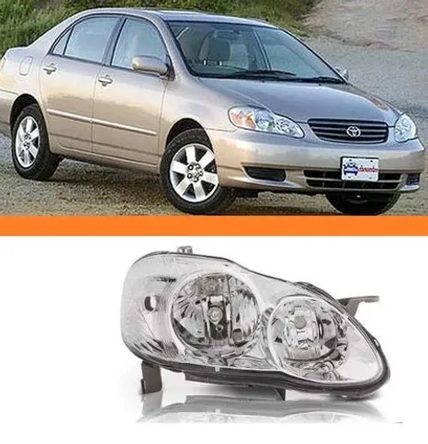 Farol toyota corolla cromado 2005 2006 2007