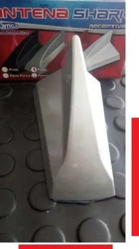 Antena Barbatana Shark Tubarão c sinal radio cores vermelho preto Fosco Prata branco