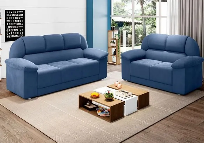 Sala sofá conjunto 2x3 lugares