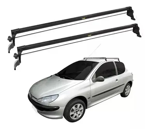 Rack Teto Peugeot 206 2PT - Preto Material Aço - VP 923