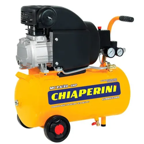 Compressor De Ar Elétrico Portátil Chiaperini Mc 7.6/21-2hp Monofásica 21l 2hp  220v