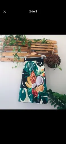 Saia reta estampada 